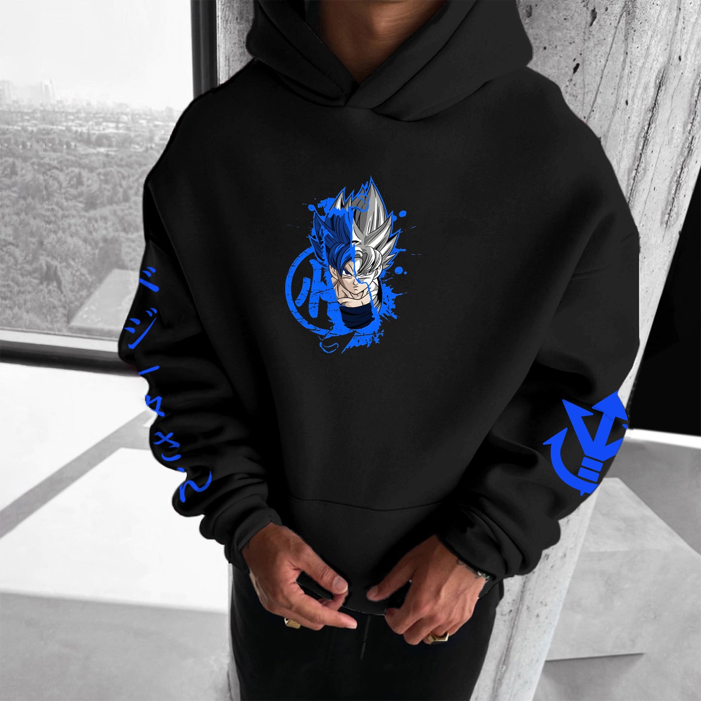 Unisex Anime Print Casual Oversized Hoodie