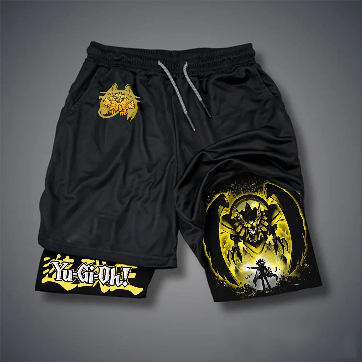 Unisex "Yu-Gi-Oh!" anime pattern printed shorts
