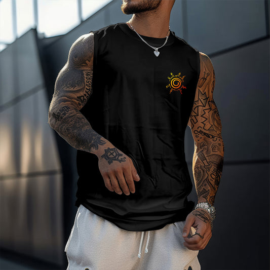 Casual Anime “Anime” Printed GYM Tank Top-comicclothing