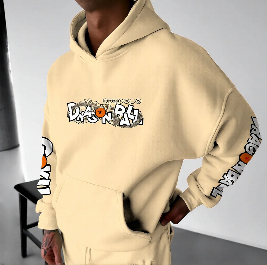 Unisex Anime Print Casual Oversized Hoodie-Anime x kingdom