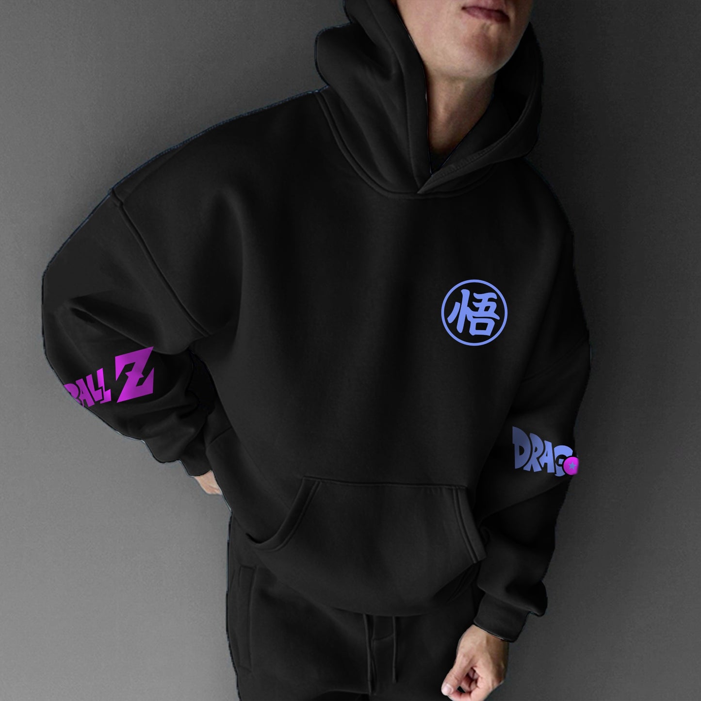 Unisex Anime Print Casual Oversized Hoodie-Anime x kingdom