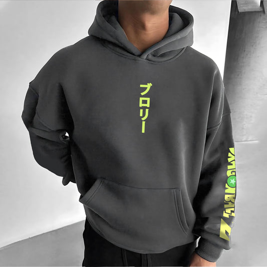 Unisex Anime Print Casual Oversized Hoodie-Anime x kingdom