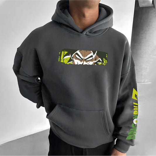 Unisex Anime Print Casual Oversized Hoodie-Anime x kingdom