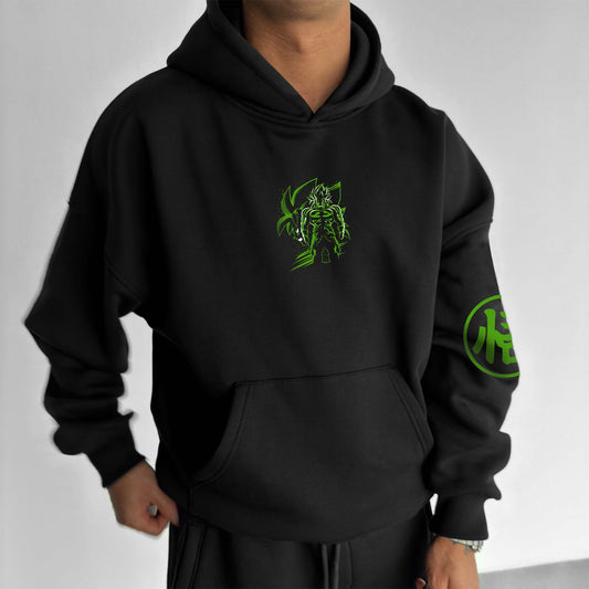 Unisex Anime Print Casual Oversized Hoodie-Anime x kingdom
