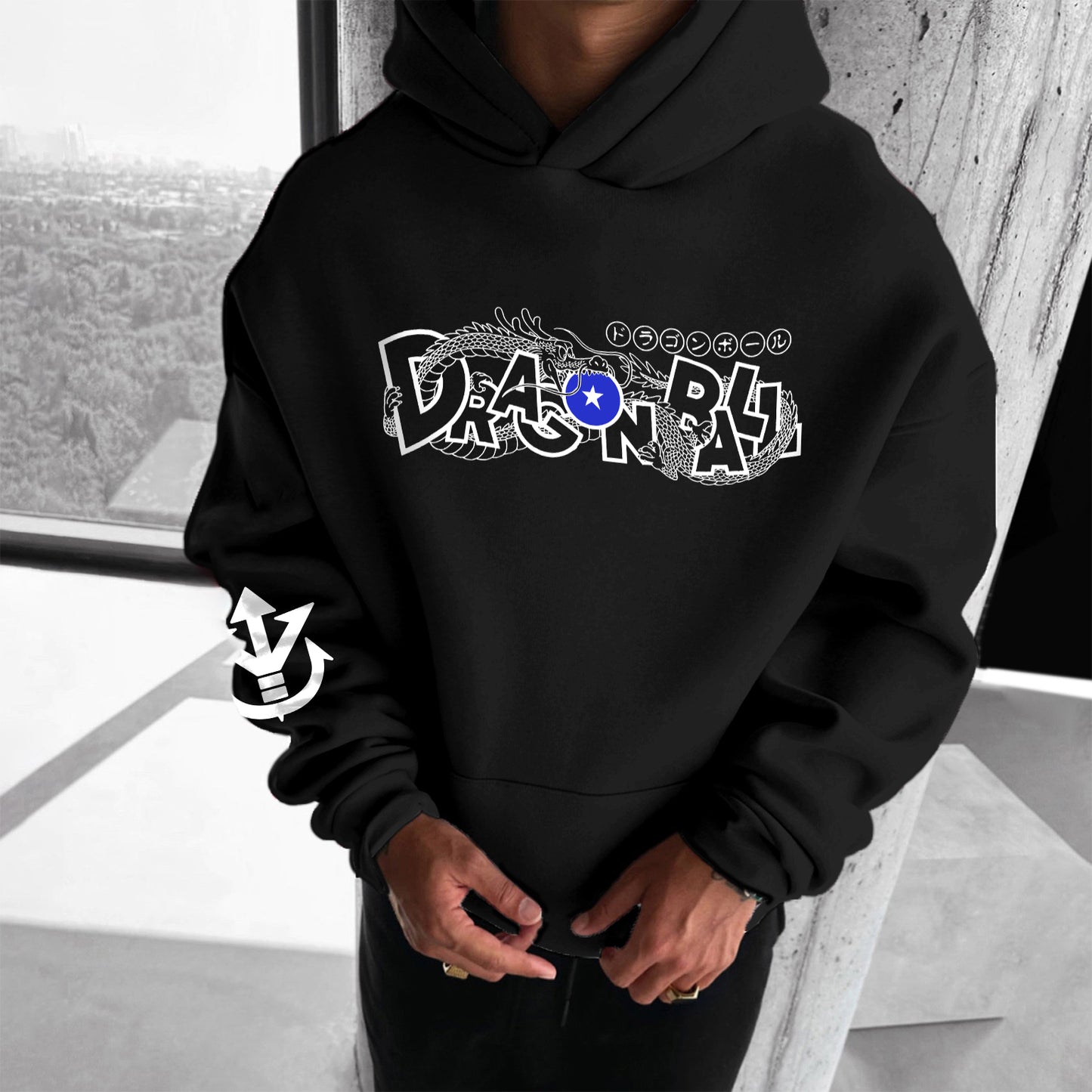 Unisex Anime Print Casual Oversized Hoodie