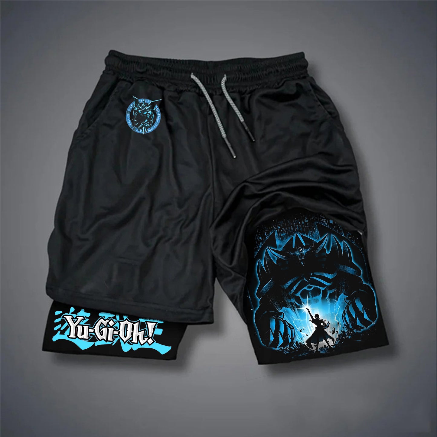 Unisex "Yu-Gi-Oh!" anime pattern printed shorts