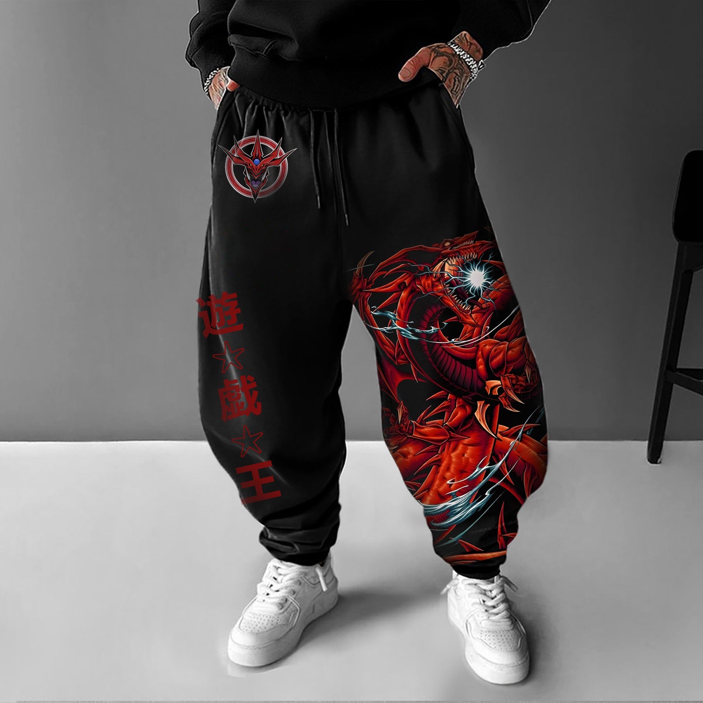 Unisex “Yu-Gi-Oh!” Anime Style Retro Pants-comicclothing