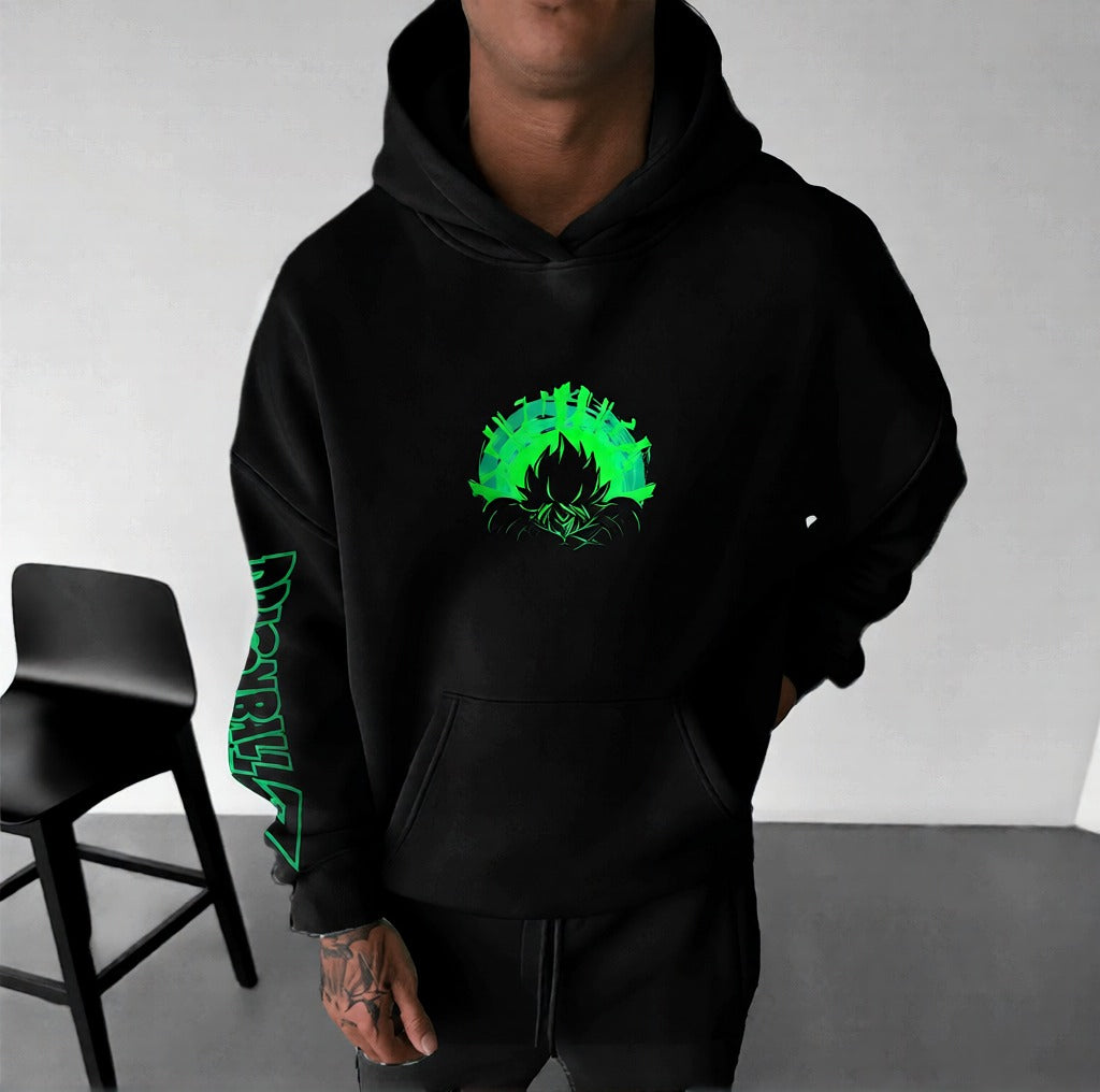 Unisex Anime Print Casual Oversized Hoodie-Anime x kingdom