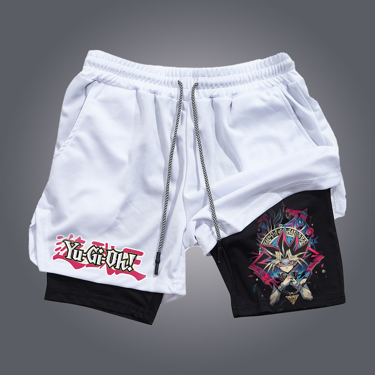 Unisex "Yu-Gi-Oh!" Anime Style Retro Shorts-comicclothing