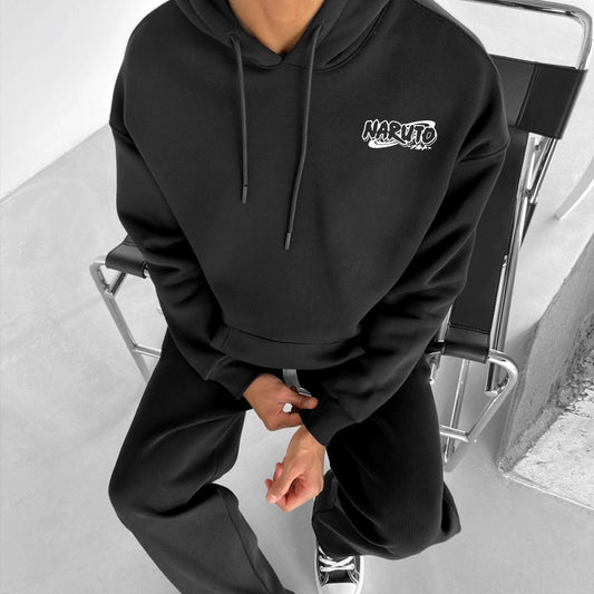 Oversized Unisex Anime “Anime” Print Hoodie-comicclothing