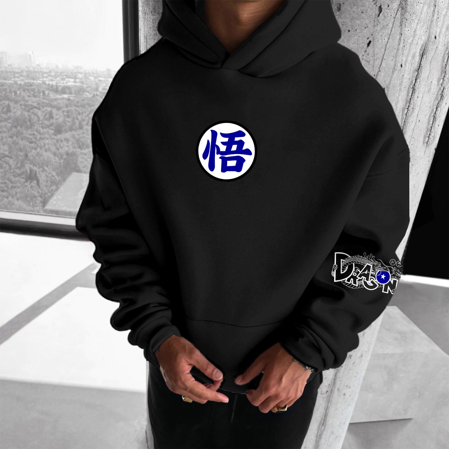 Unisex Anime Print Casual Oversized Hoodie