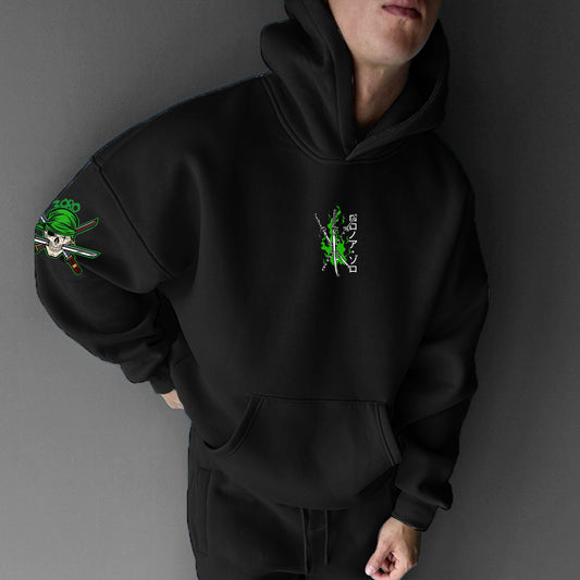 Unisex Anime Print Casual Oversized Hoodie-Anime x kingdom