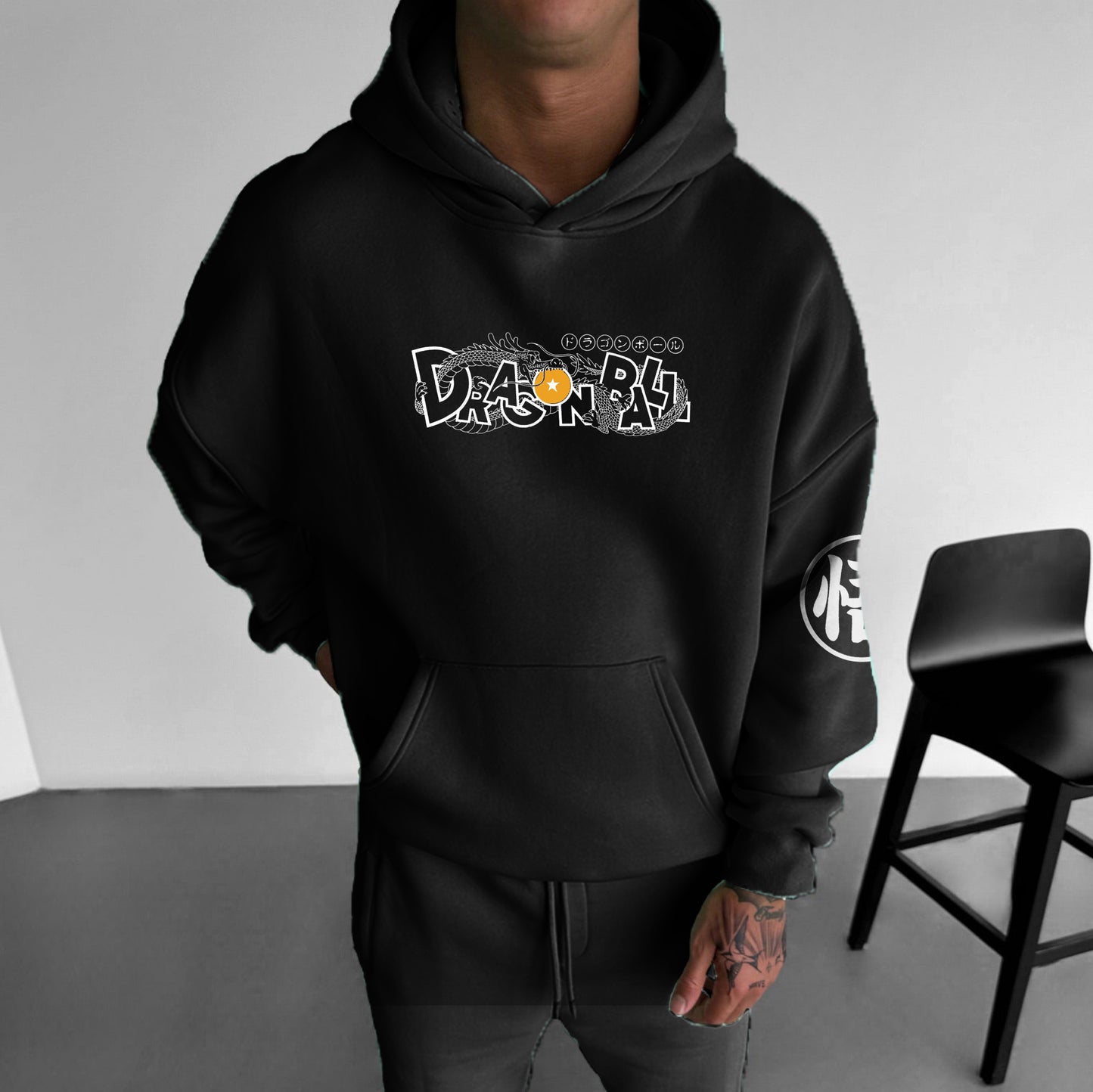 Unisex Anime Print Casual Oversized Hoodie