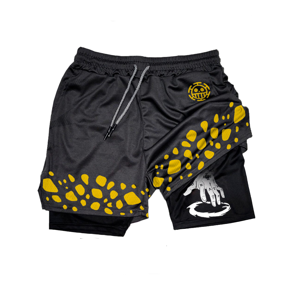 Law Anime Gym Performance Shorts-comicclothing