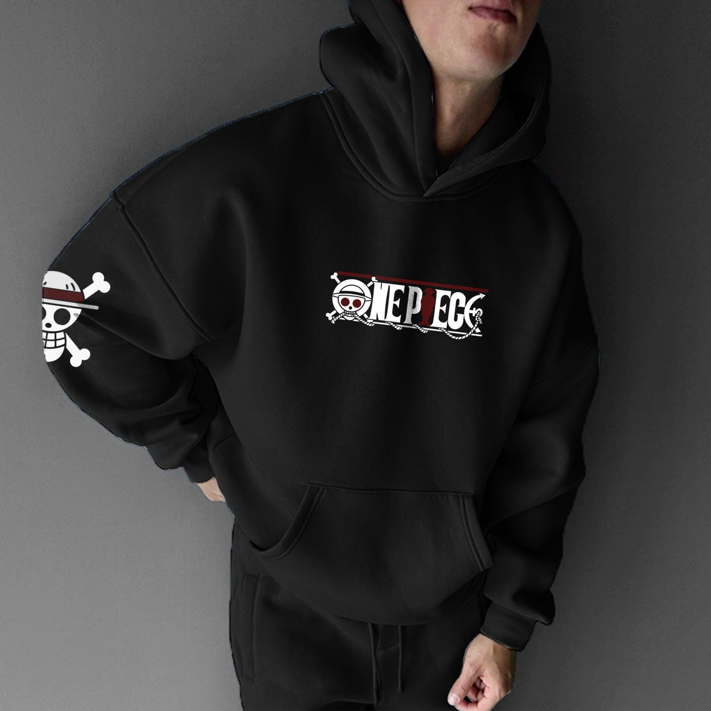 Unisex Anime Print Casual Oversized Hoodie-Anime x kingdom