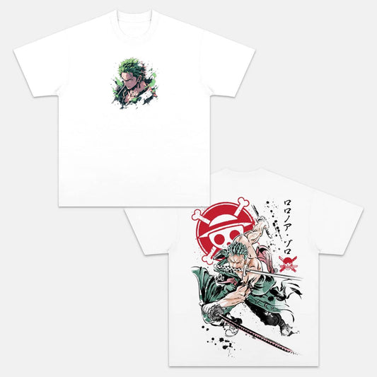 RORONOA ZORO UNISEX ANIME INSPIRED VINTAGE OVERSIZED TEE丨ONE PIECE-comicclothing