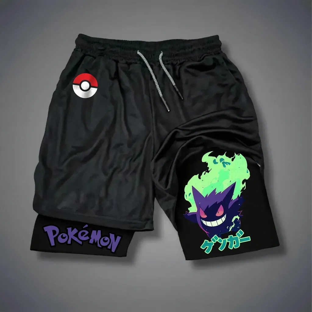 Pokémon Unisex Anime Gengar Shorts-Anime x kingdom
