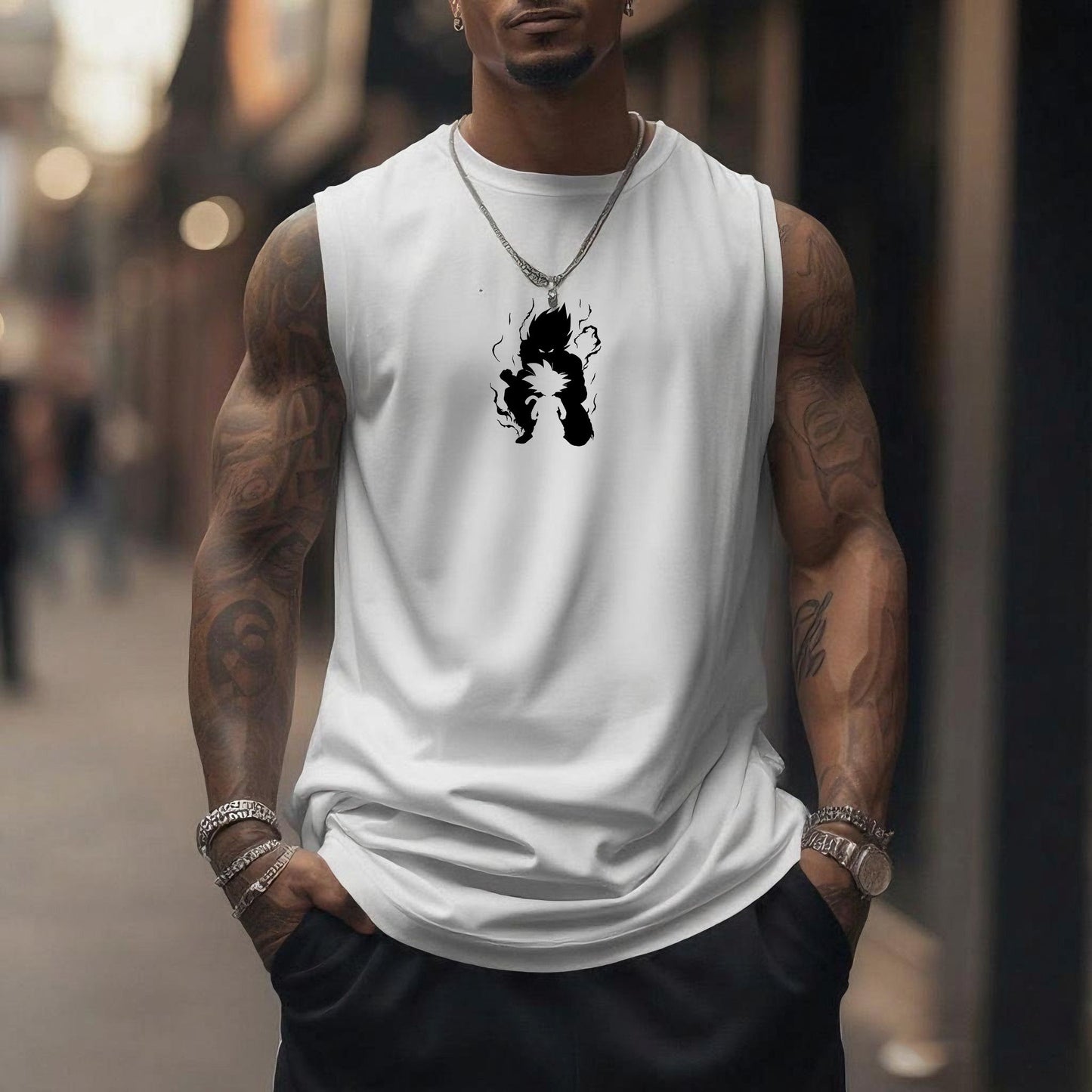 Unisex Anime Sleeveless Tank Top-comicclothing