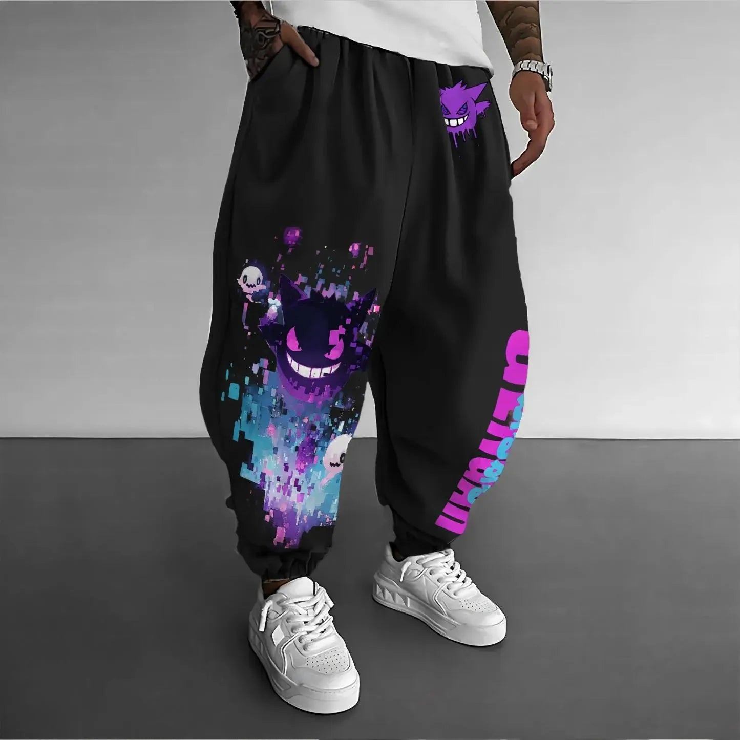 Pokémon Unisex Anime Gengar Pants-Anime x kingdom