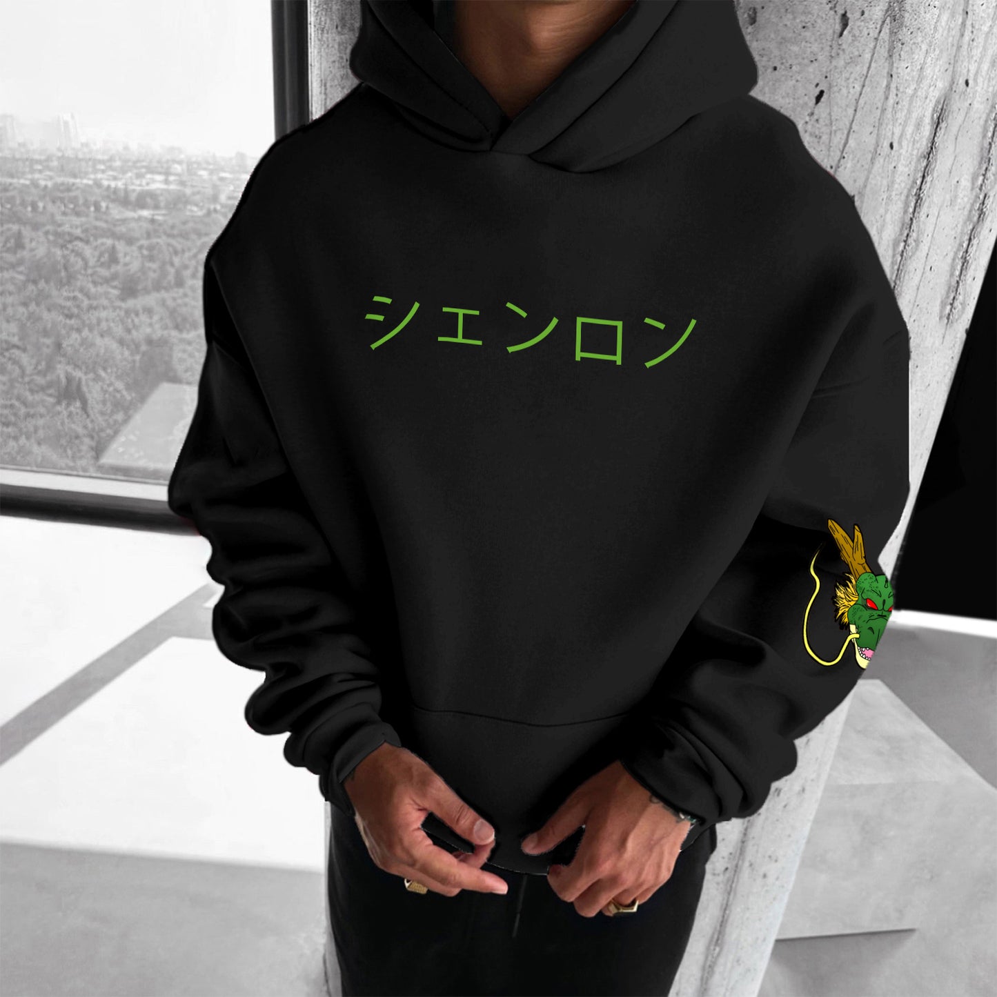 Unisex Anime Print Casual Oversized Hoodie