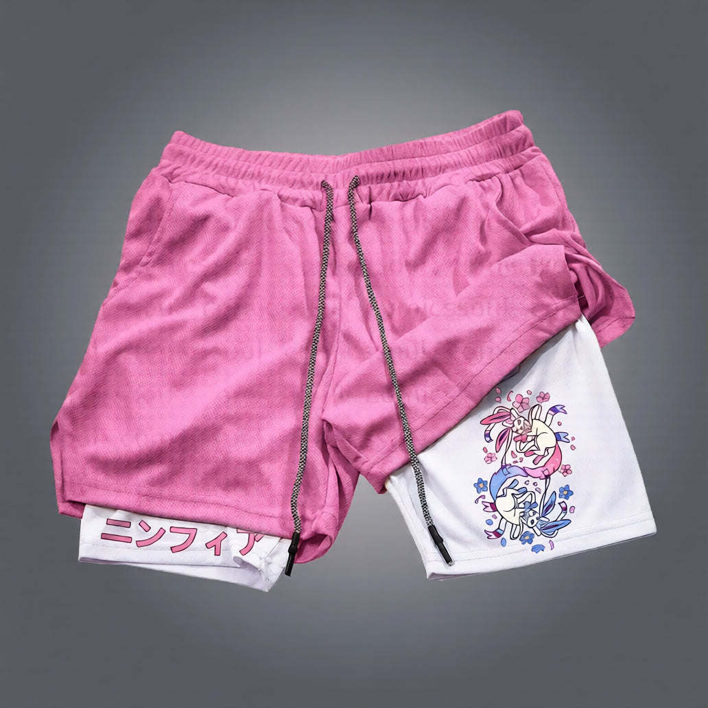 Pokémon Unisex Anime Eevee Shorts-Anime x kingdom