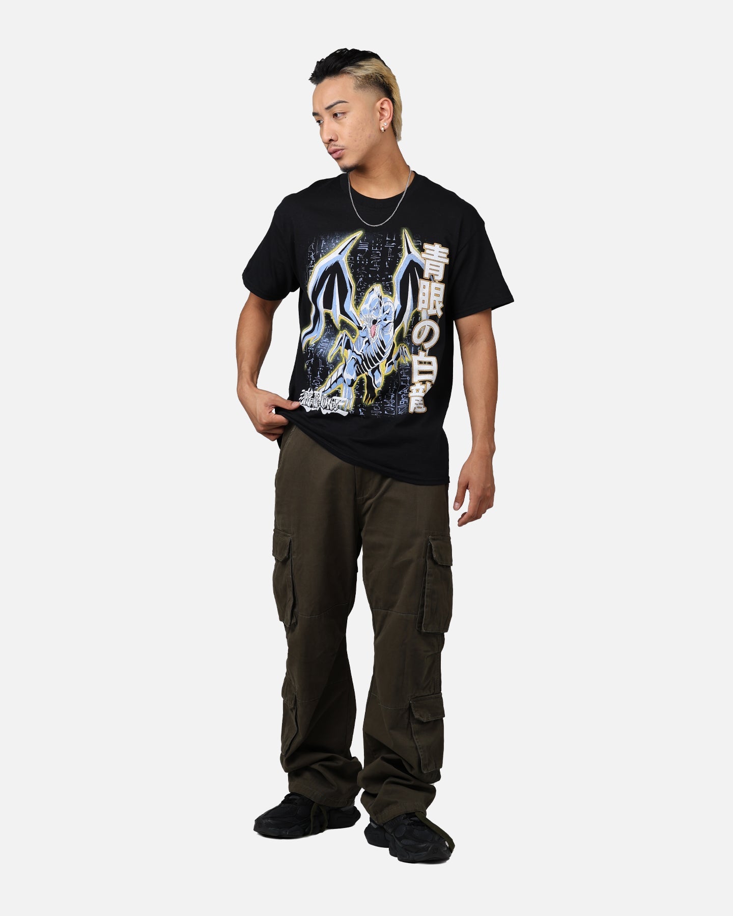 Yu-Gi-Oh! Blue Eyes White Dragon T-Shirt Black