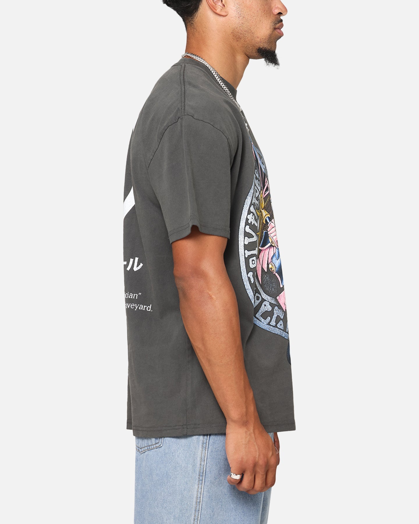 Yu-Gi-Oh! Dark Magician Girl Card Heavyweight T-Shirt Black Wash