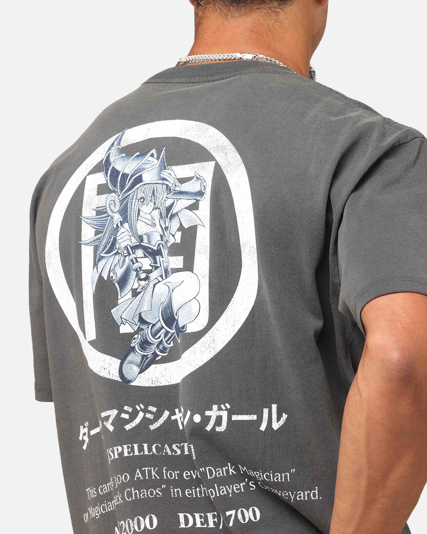 Yu-Gi-Oh! Dark Magician Girl Card Heavyweight T-Shirt Black Wash