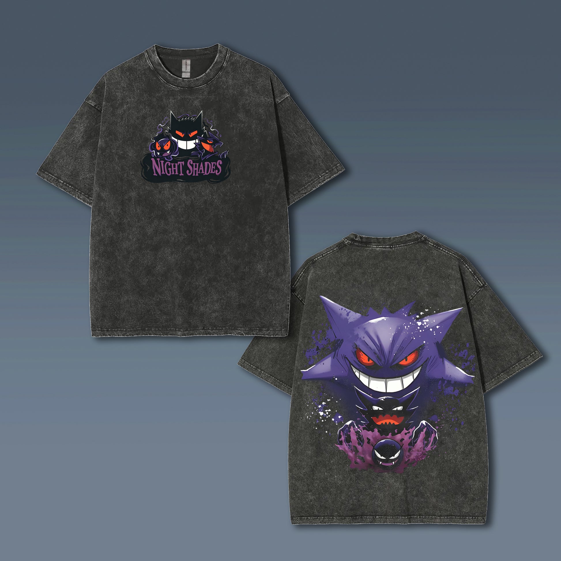 Unisex Anime Style Vintage Washed T-Shirt