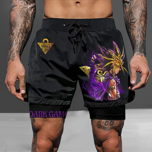 Unisex "Yu-Gi-Oh!" Anime Style Retro Shorts-comicclothing