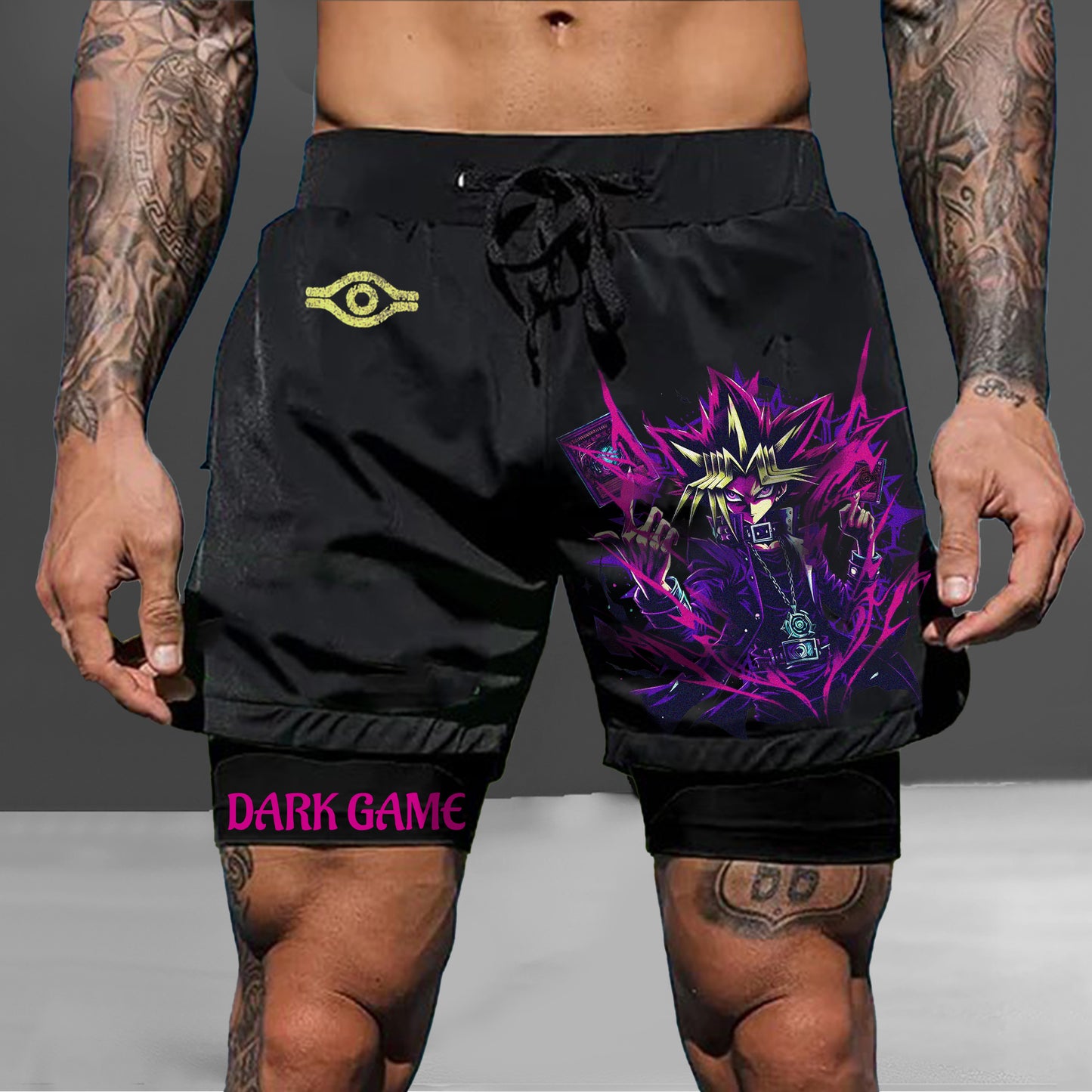 Unisex "Yu-Gi-Oh!" Anime Style Retro Shorts-comicclothing