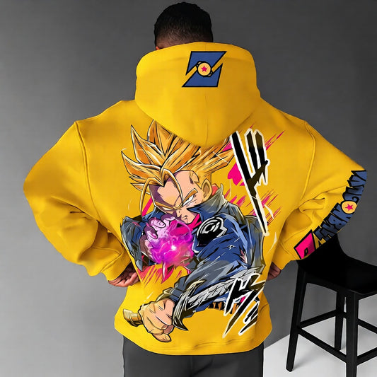 Unisex Anime Print  Casual Oversized Hoodie-Anime x kingdom