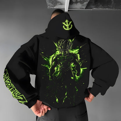 Unisex Anime Print  Casual Oversized Hoodie-Anime x kingdom