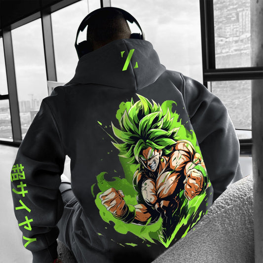 Unisex Anime Print  Casual Oversized Hoodie-Anime x kingdom
