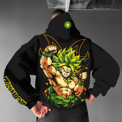 Unisex Anime Print  Casual Oversized Hoodie-Anime x kingdom