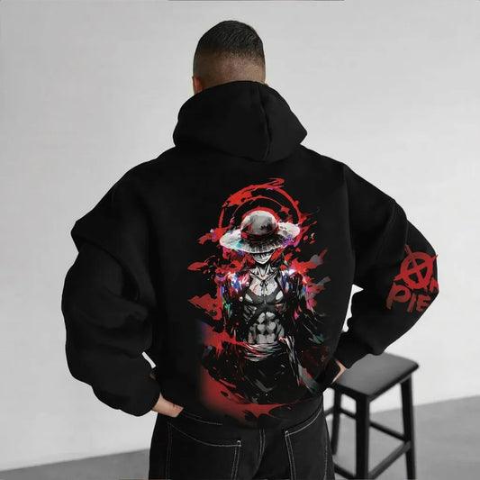 Unisex Anime Graphic Streetwear Vintage Hoodie-Anime x kingdom