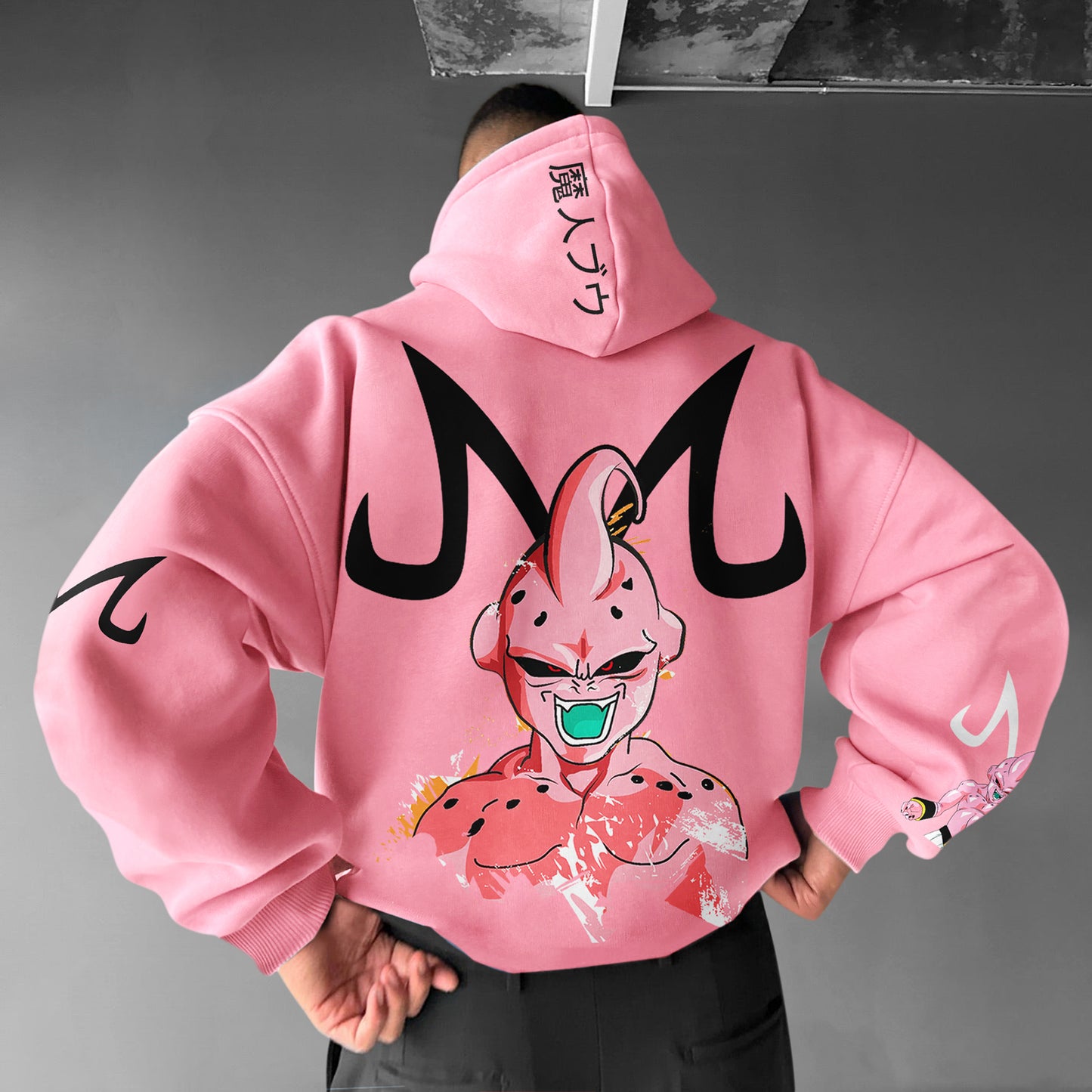 Unisex Oversized Anime Print Hoodie