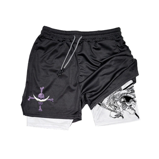 White Beard Anime Gym Performance Shorts-comicclothing