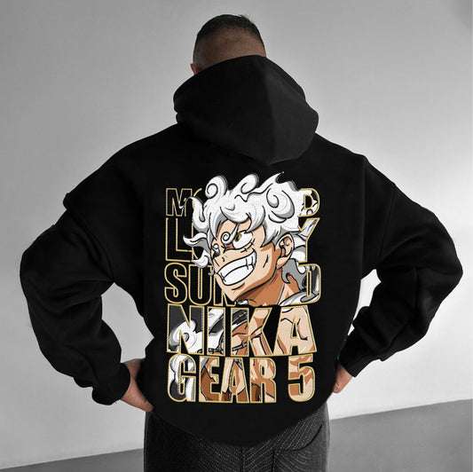 Vintage Washed Hoodie-Anime x kingdom