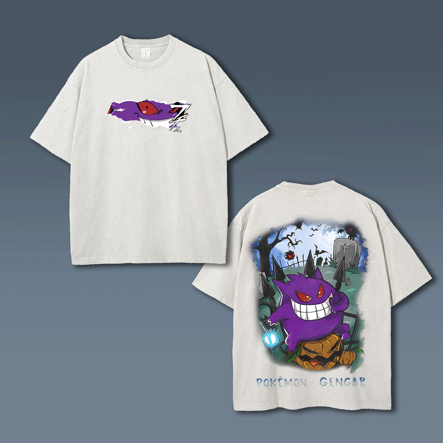 Unisex Anime Style Vintage Washed T-Shirt