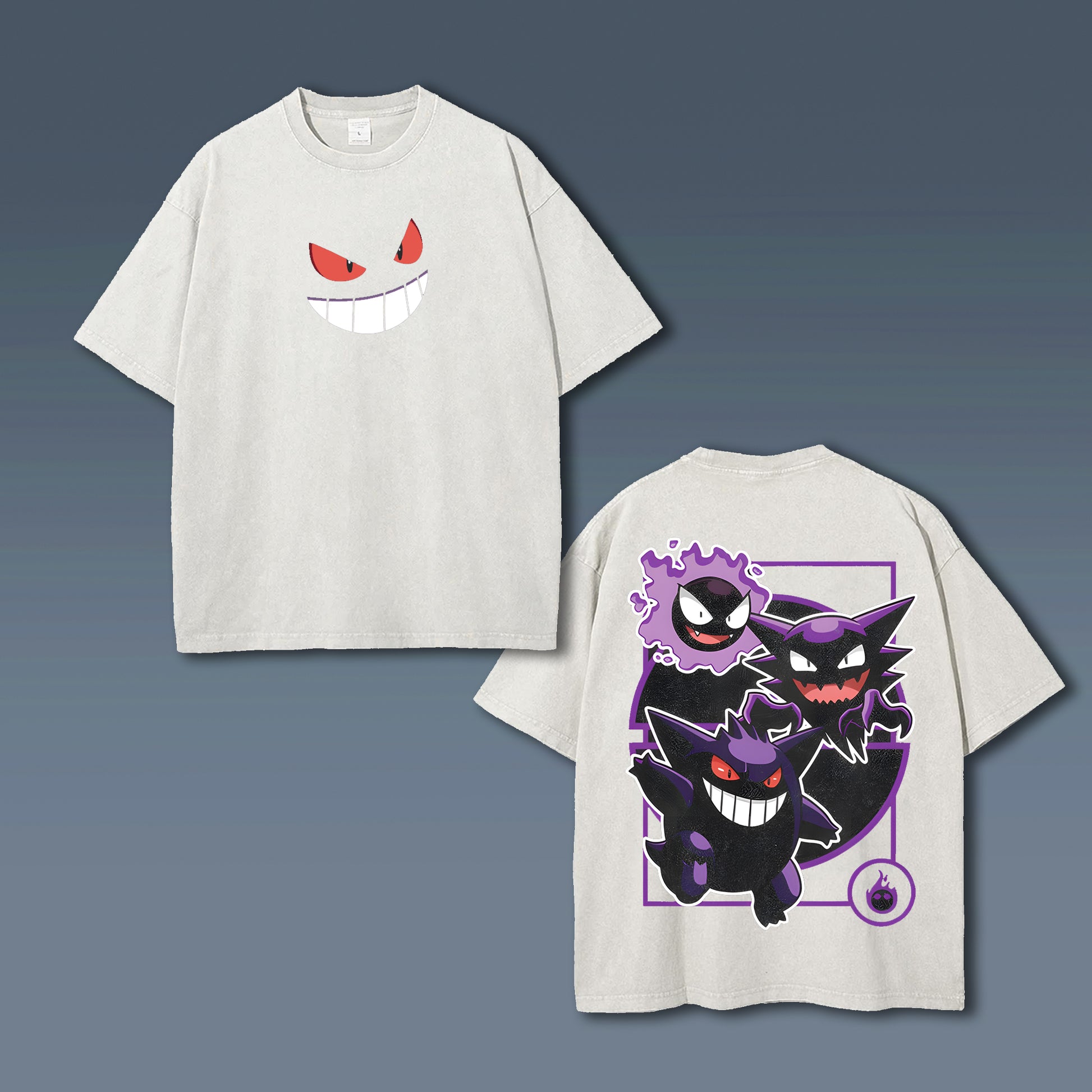 Unisex Anime Style Vintage Washed T-Shirt