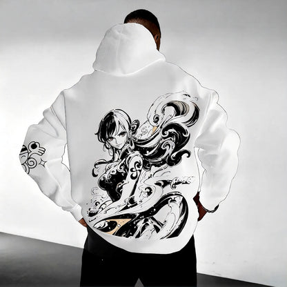 Unisex Anime Graphic Streetwear Vintage Hoodie-Anime x kingdom