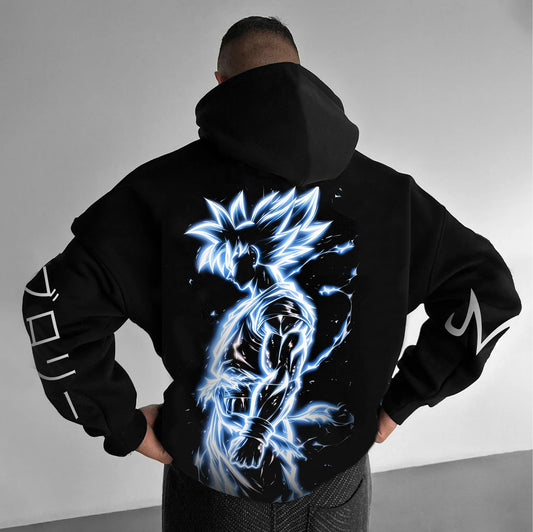 Unisex Anime Print  Casual Oversized Hoodie-Anime x kingdom