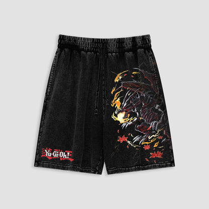 Unisex "Yu-Gi-Oh!" game and anime pattern printed shorts