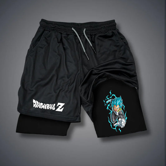 Unisex Oversized Vegeta Anime Printed Shorts