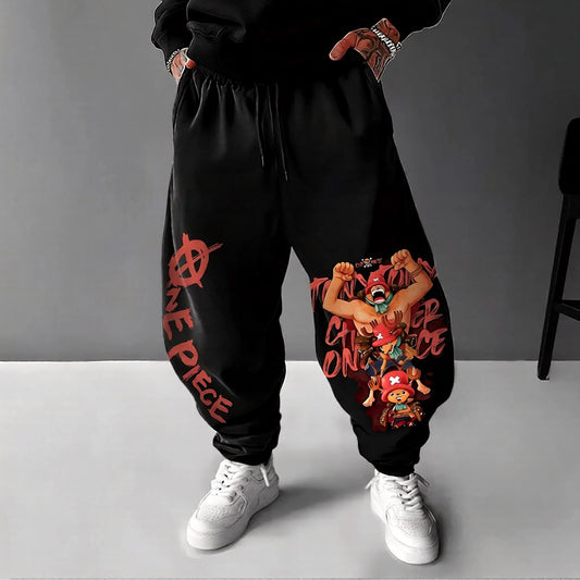 Unisex Anime Inspired Vintage Pants-Anime x kingdom