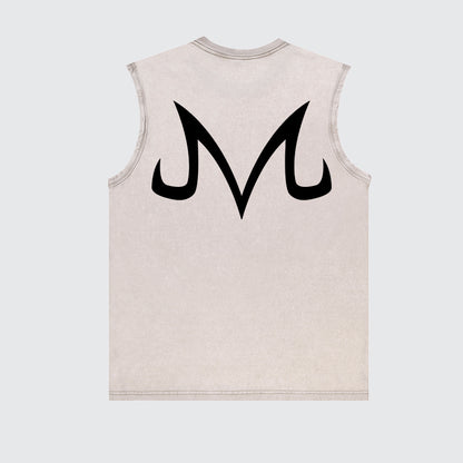 Casual Batik Washed Dragon Ball Anime Buu Simple Printed Tank Top