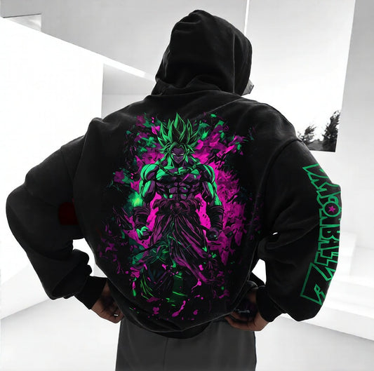 Unisex Anime Print  Casual Oversized Hoodie-Anime x kingdom