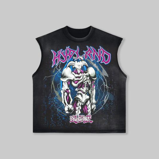 Unisex "Yu-Gi-Oh!" game and anime pattern printed vest-comicclothing