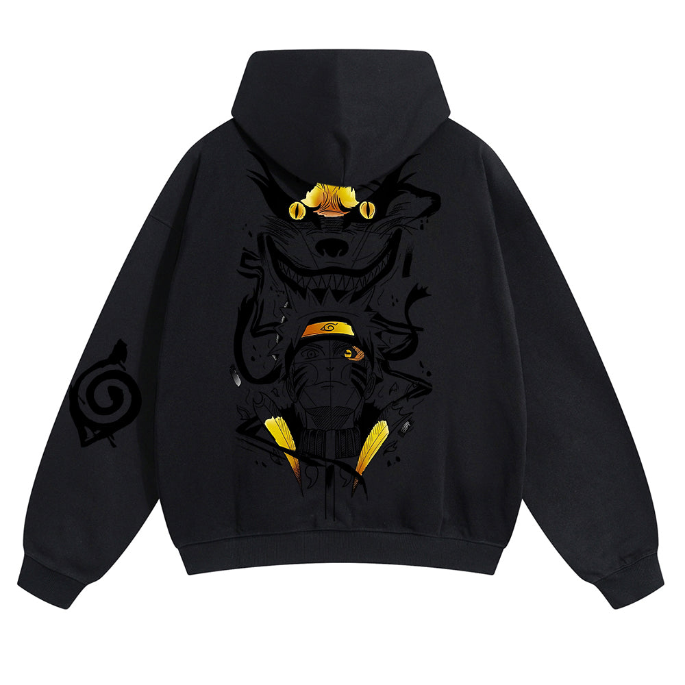 Oversized Unisex Anime Print Hoodie-comicclothing